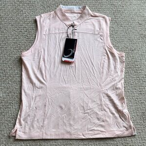 NWT Zero Restriction Ladies Golf Sleeveless Top Sun Shirt in Light Pink | Size L